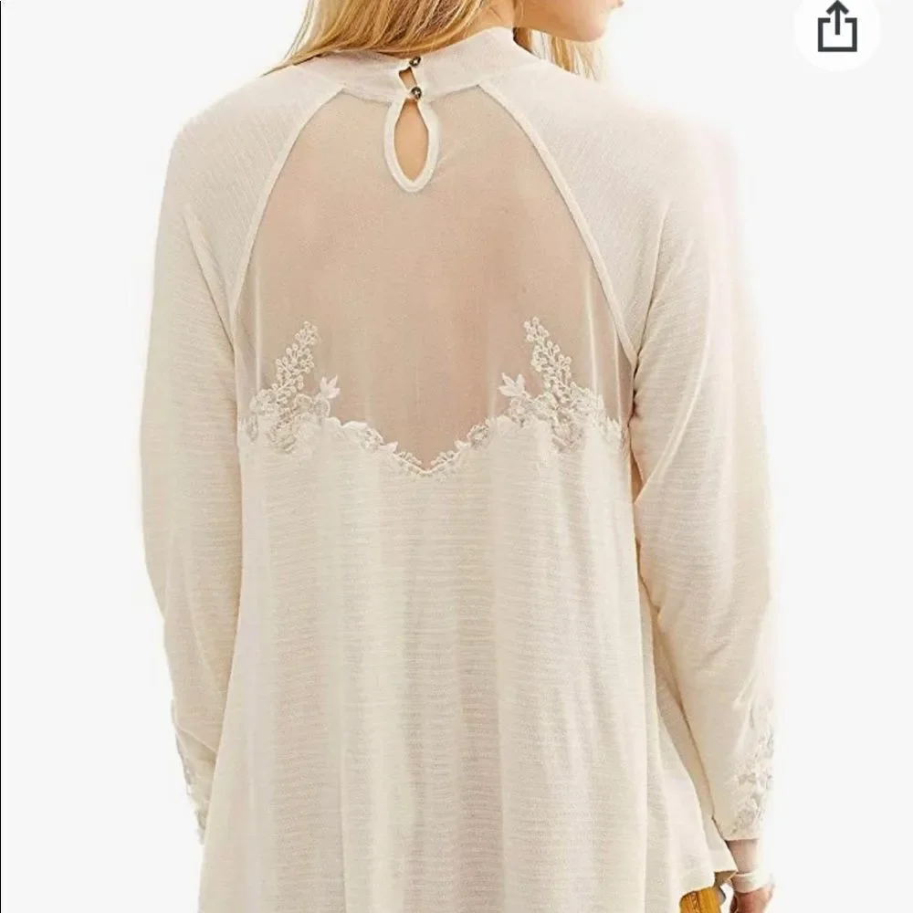 Free People Women's‎ Saheli Mesh Embroidery Top